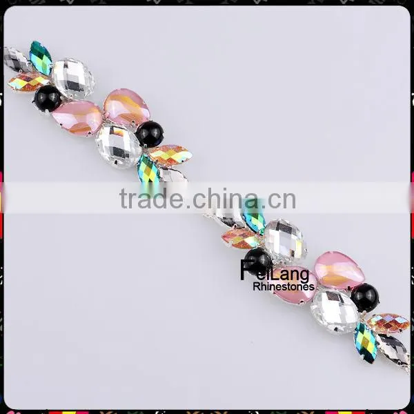 Feilang fashion beaded ribbon rhinestone trimming