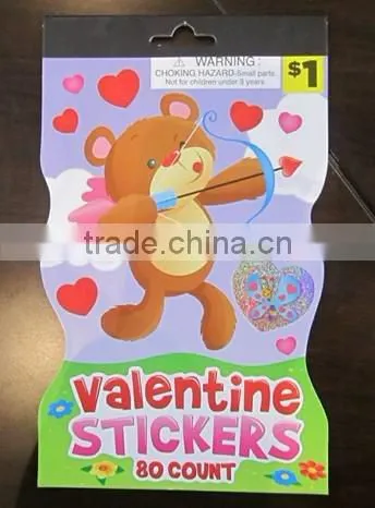 Lovely bear Valentine's sticker with love