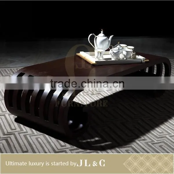 AT09-04 Luxury Living Room Solid Wood Tea Table High-end Furniture Factory Price From China JL&C Furniture