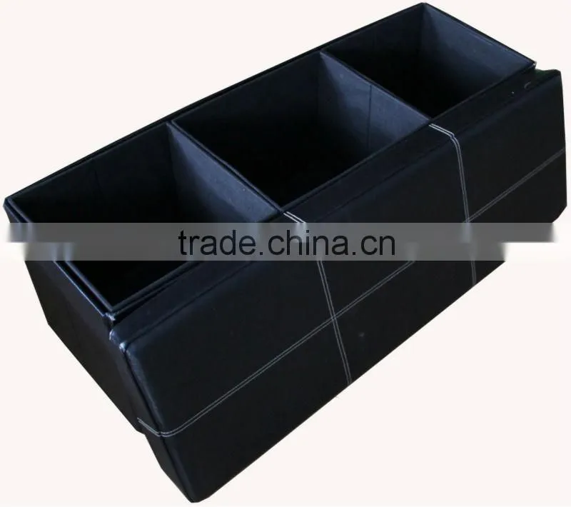 Luxury!White PVC Leather foldable storage bench