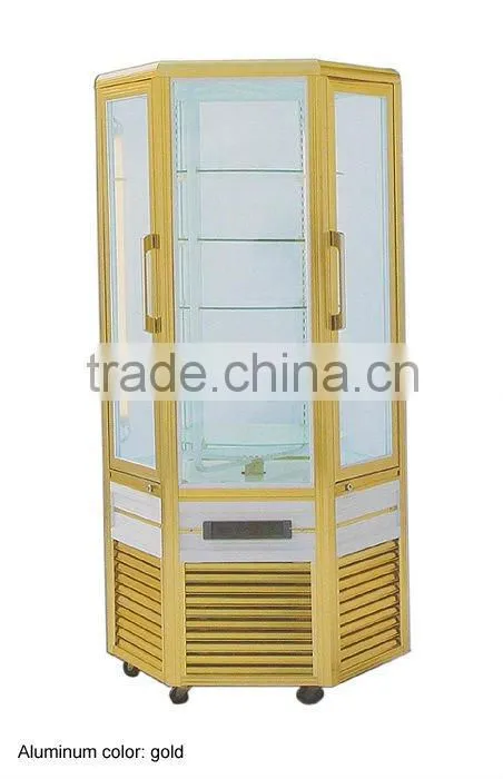 (Rotating) Hexagon glass showcases