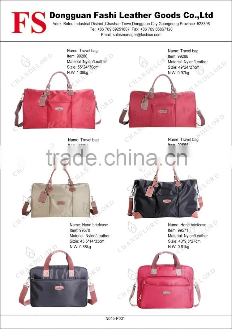 ladies nylon high quality travel bag brand big bag