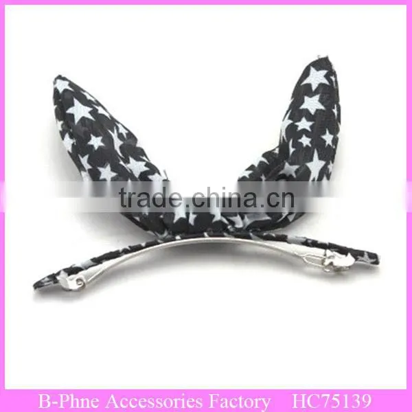 Fashion star printed korean hair accessories with barrette
