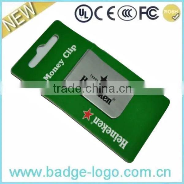 Hot metal letters logo money clip