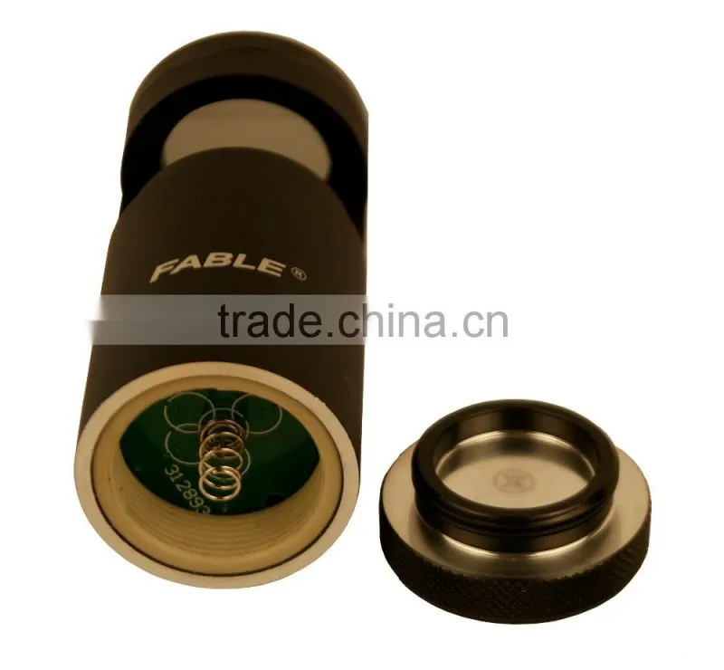High quality portable black aluminium gem polariscope buit-in 3V button battery for gem identifying