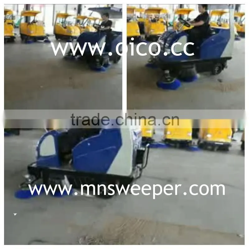 Germany technology imported battery use riding road sweeper with power supply 36V