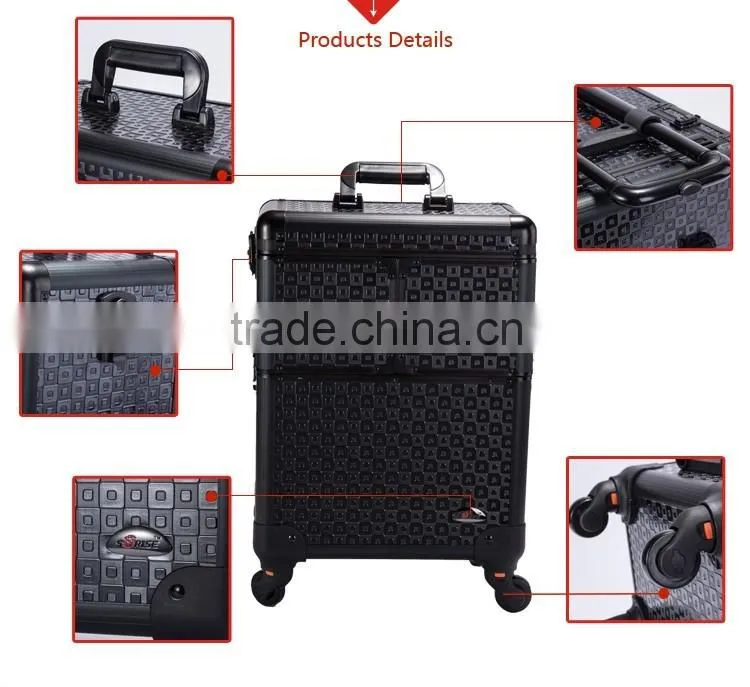 aluminum trolley makeup cases