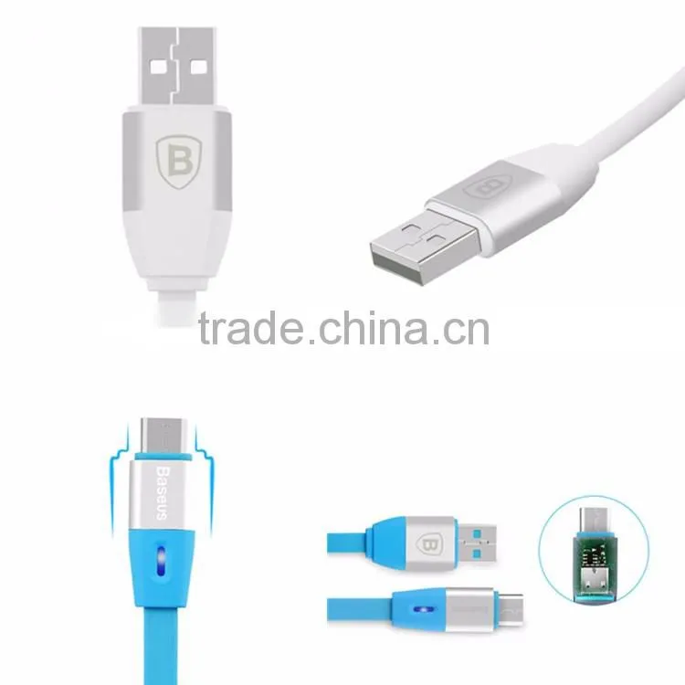 Baseus Original Auto-disconnect Type C Data Cable 2.1A USB Cable Intelligent Control Chip Charging LED Type C Phone Cable Line