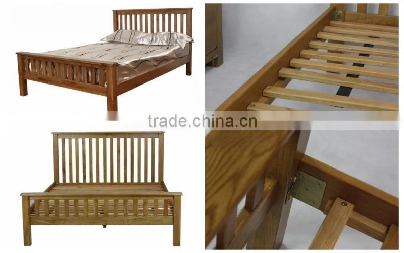 Rustic Range Solid Oak 4'6" Double bed