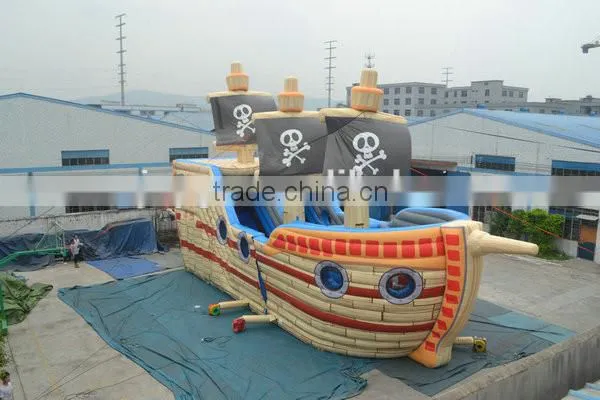 Hot sale inflatable giant pirate ship slide for kid chlidren adult inflatable Corsair