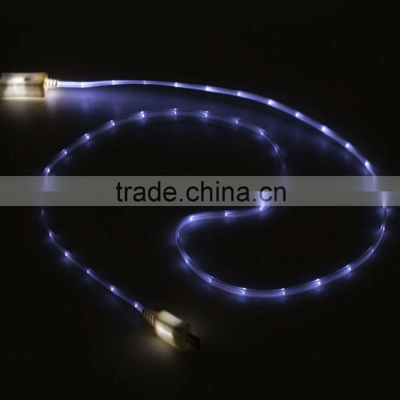 high quality luminous glowing data cable for iphone