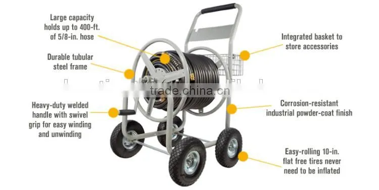 Stainless Steel Garden hose reel cart