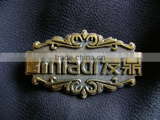 High quality custom metal logo labels