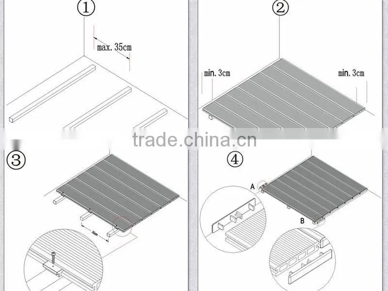 newteck 2015 HOT sale! Engineered Flooring Type/Technics wpc outside decks/Wood-Plastic Composite Flooring