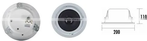 Background music system voice alarm ceiling mount firproof speaker