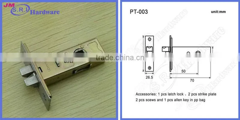 High quality iron material 50 mm bolt latch lock , latch door lock