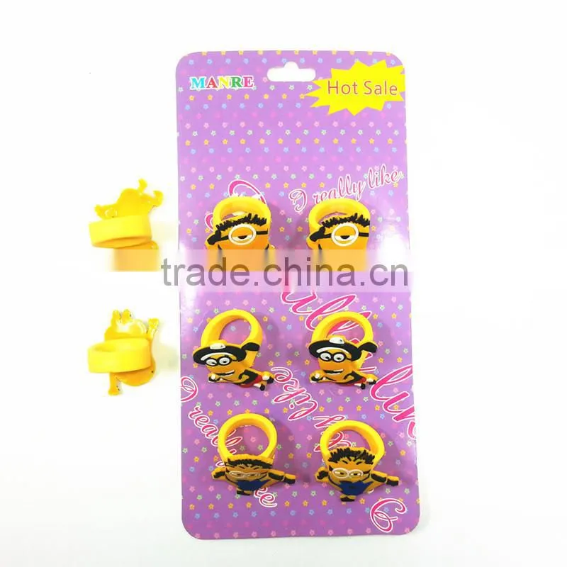 Cartoon Cute Custom Shaped Wholesale Soft PVC Finger Rings