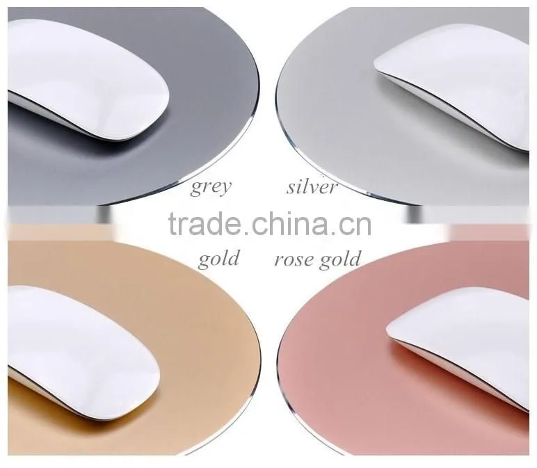 2016 TOPSHION New high quality metal mouse pad/rubber base aluminium alloy on top mouse mat