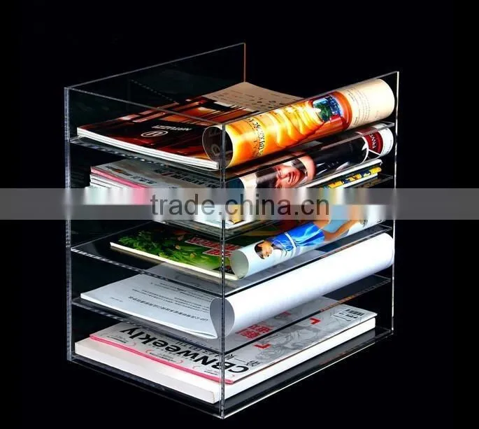 acrylic book/ magazine /brochure display rack/case