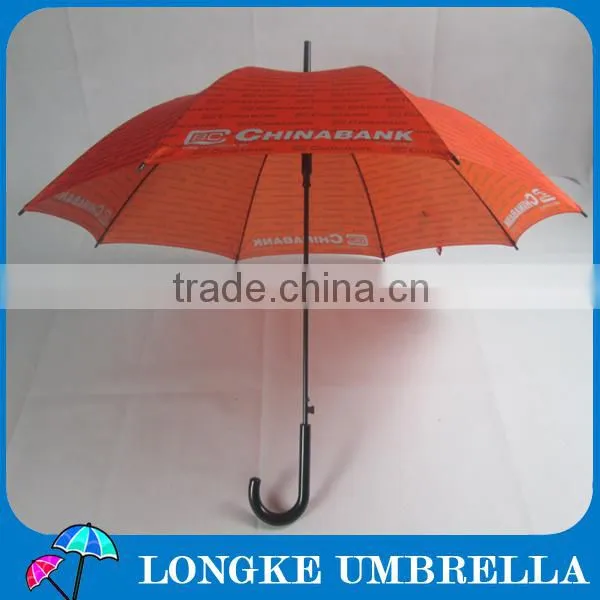 24" advertising China bank straight umbrella