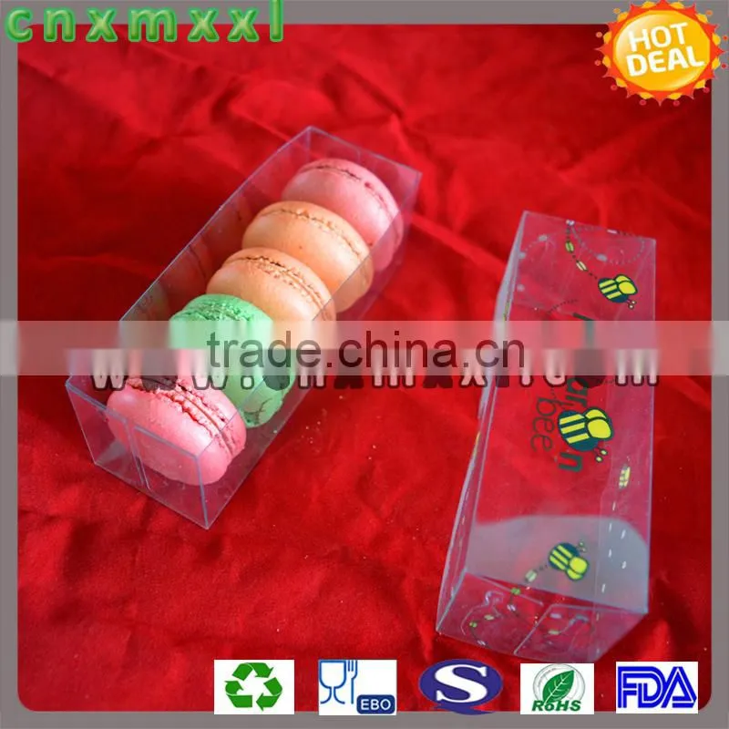 packing 5units clear macaron boxes