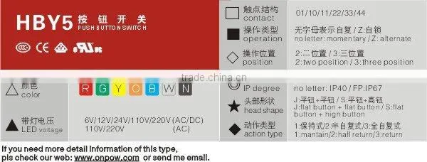 emergency push button switch HBY5E,emergency push button,emergency stop button