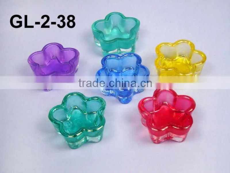 glass butterfly candle holder for filling wax