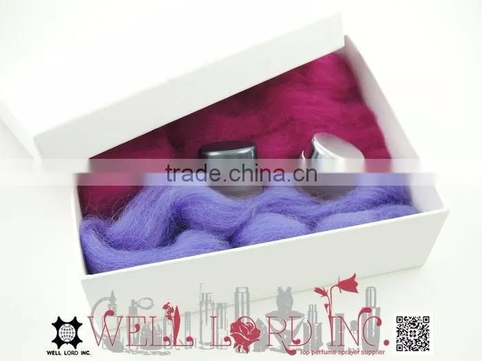 5ml cute navy blue cap empty matte glass Jar for skin care