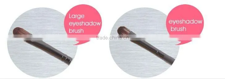 12PCS COSMETIC MAKEUP WOODEN HANDLE BRUSH SET
