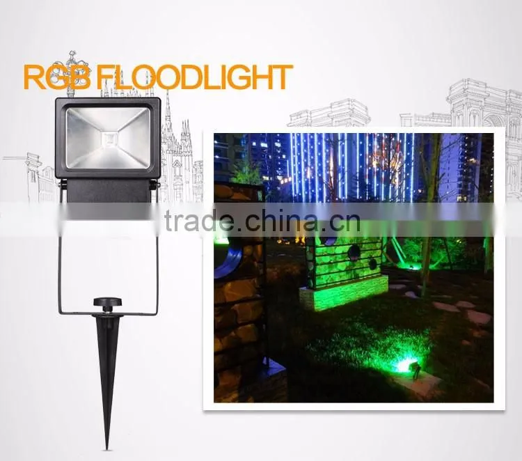 m051706 top quality GS CE ROHS waterproof ip44 plastic housing multi color change garden tree 3w rgb led flood light