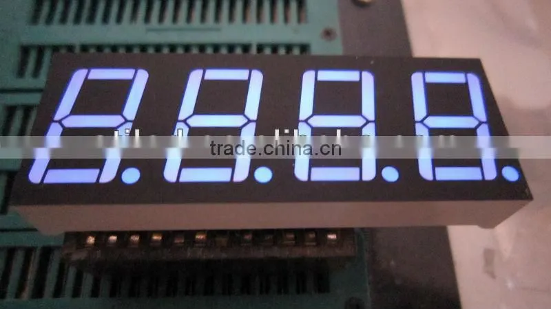 7 segment led digit display 4 digits 0.56" blue color