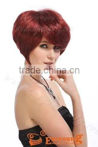 Fashion star red color short bob hair wigs for ladies