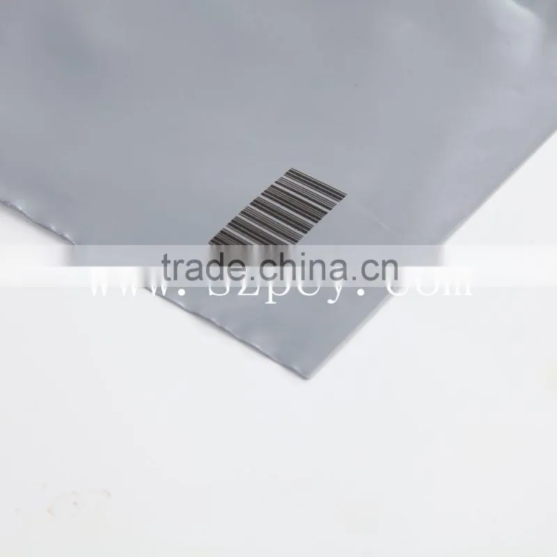 gray self-adhesive back sealed plastic pe bag