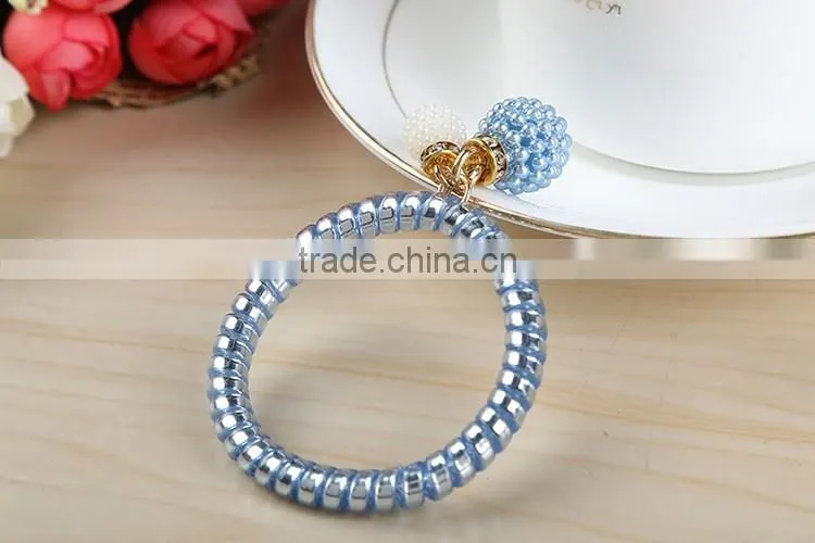 New style fine elastic hair band with ball