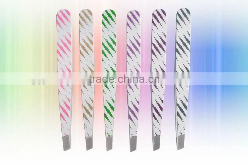 Painting silk screen stainless steel eyebrow tweezer