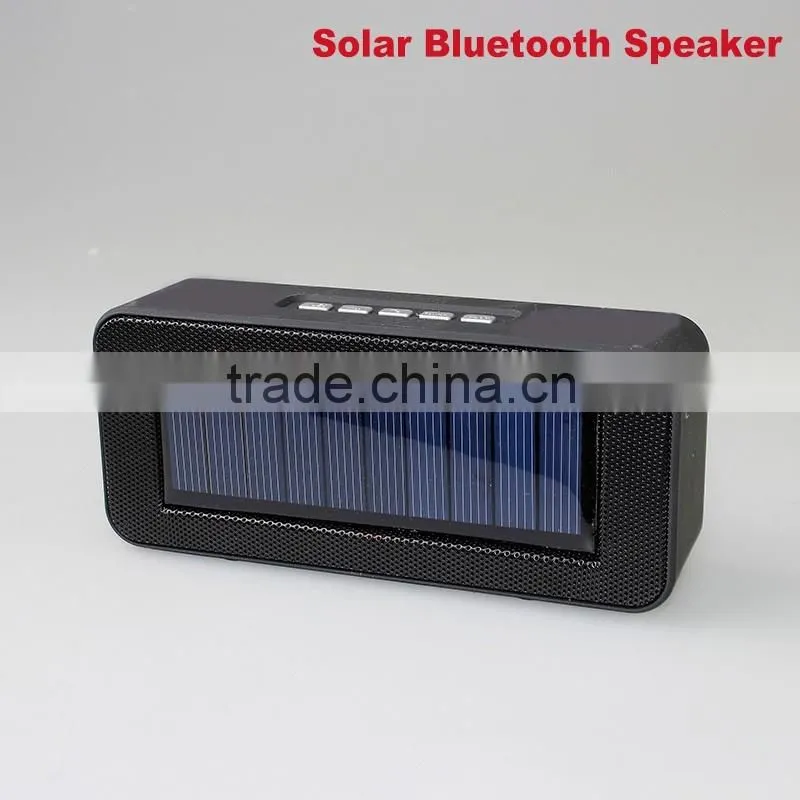 2016 portable mini fm gift bluetooth wireless solar powered speaker
