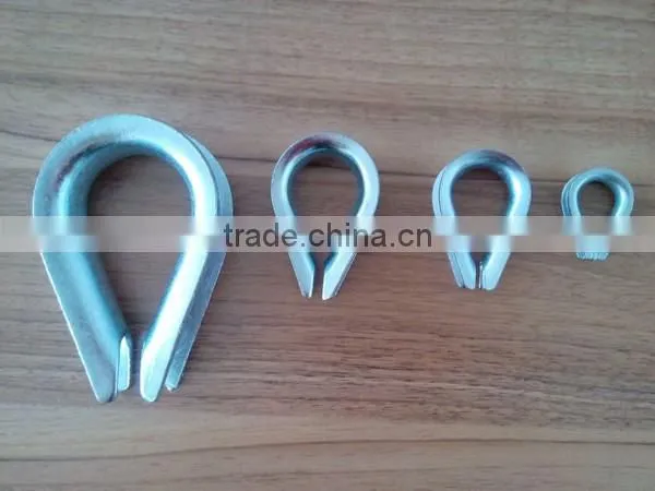 Electric Galvanized/ Stainless steel marine rope thimble DIN6899B