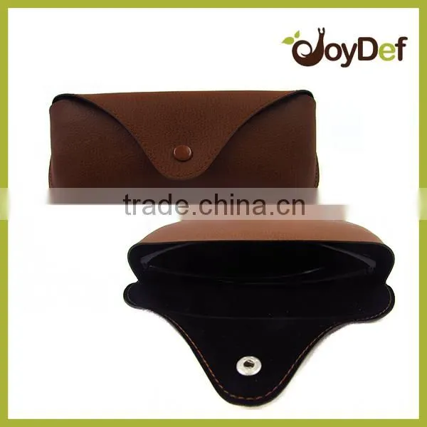 2016 fashionable custom logo PU leather personalized glasses case