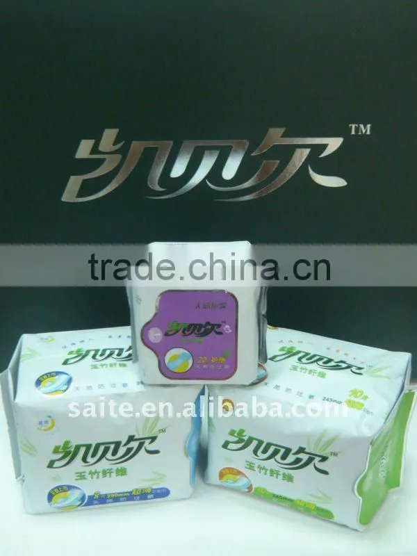 Biodegradable Bamboo and Corn Fiber Sanitary Napkins