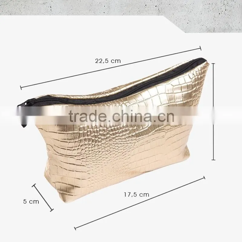 New Trends Leather Cosmetic Bag Cases Women Organizer Make-up bags High Texture Storage Beauty Simple Fashion Handbag