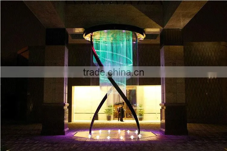 Contemporary horse design Led fiber optic lighting chandelier for park decoration