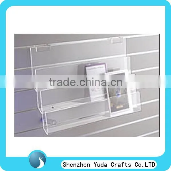 acrylic slatwall greeting card display rack 3-tier display rack for greeting card slatwall greeting card dislay