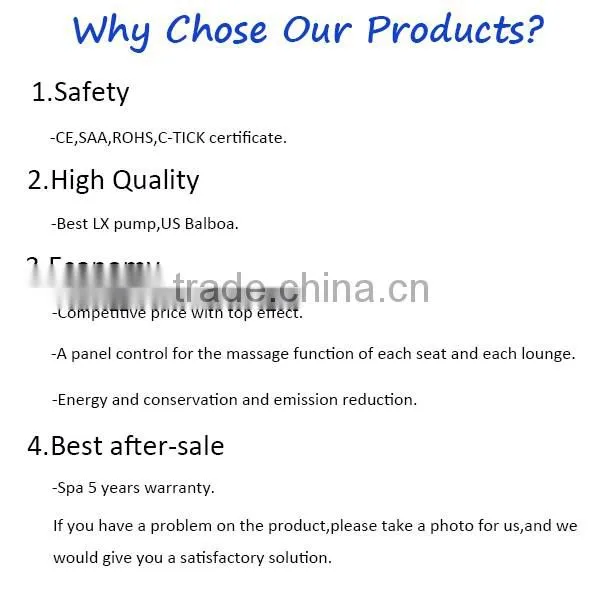 Round 6 Person Reasonable Price High Quality Acrylic Balboa Hot Tub Spa