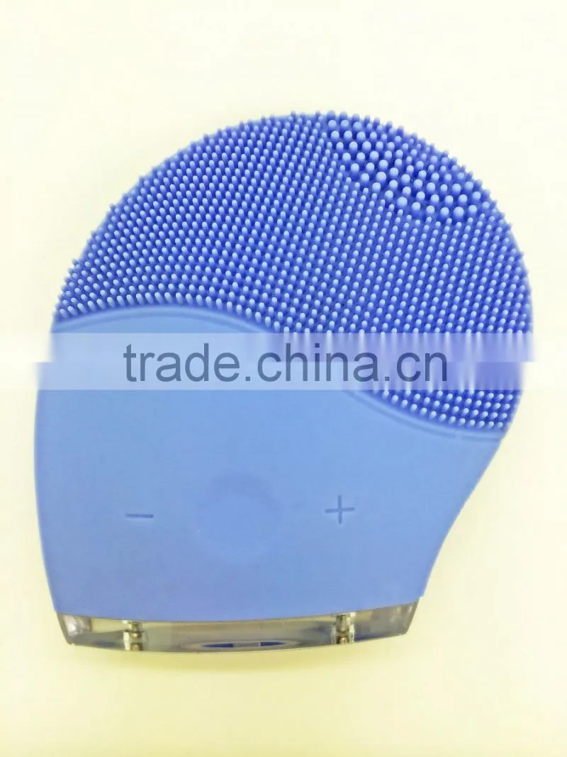 BPSK1068-Professional vibrating silicone face brush ultrasonic facial cleansing massager