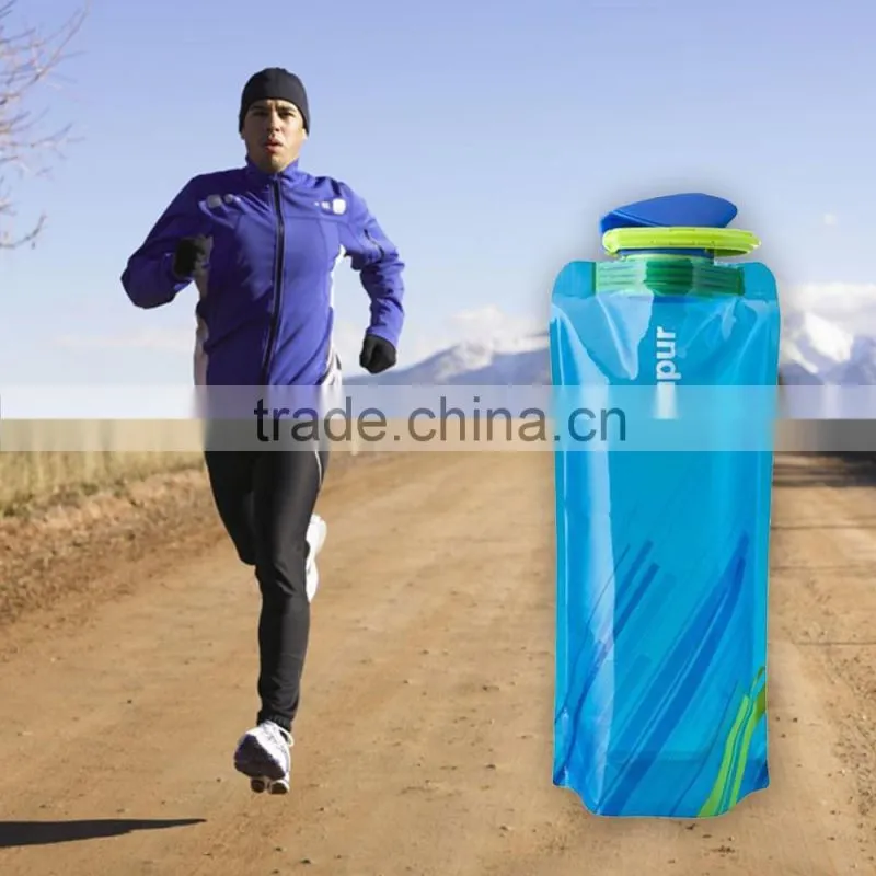plastic sports drink foldable water spout pouch