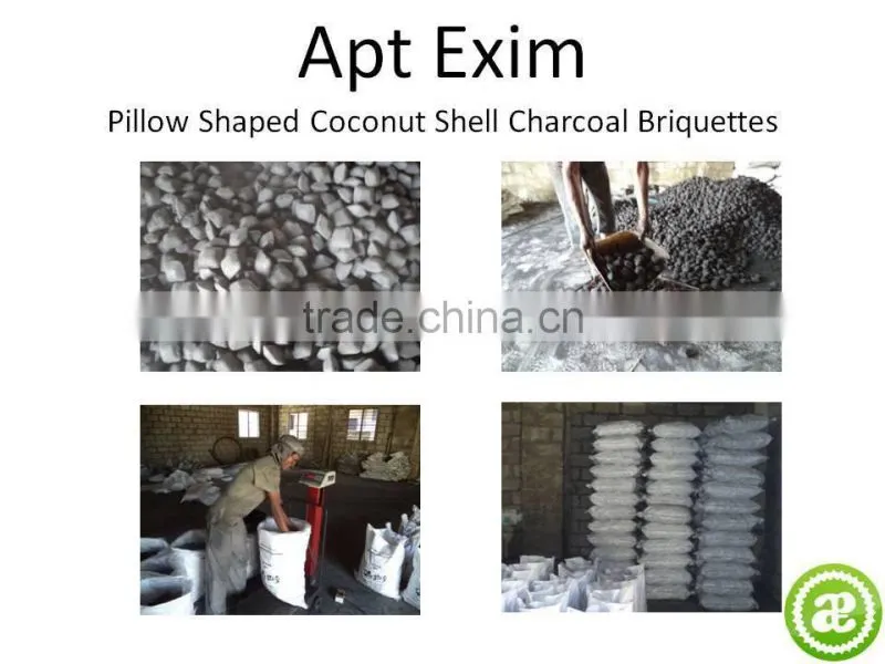 Coconut shell Charcoal briquettes suitable for barbeque,grills,out door cooking Manufacturer from Madurai