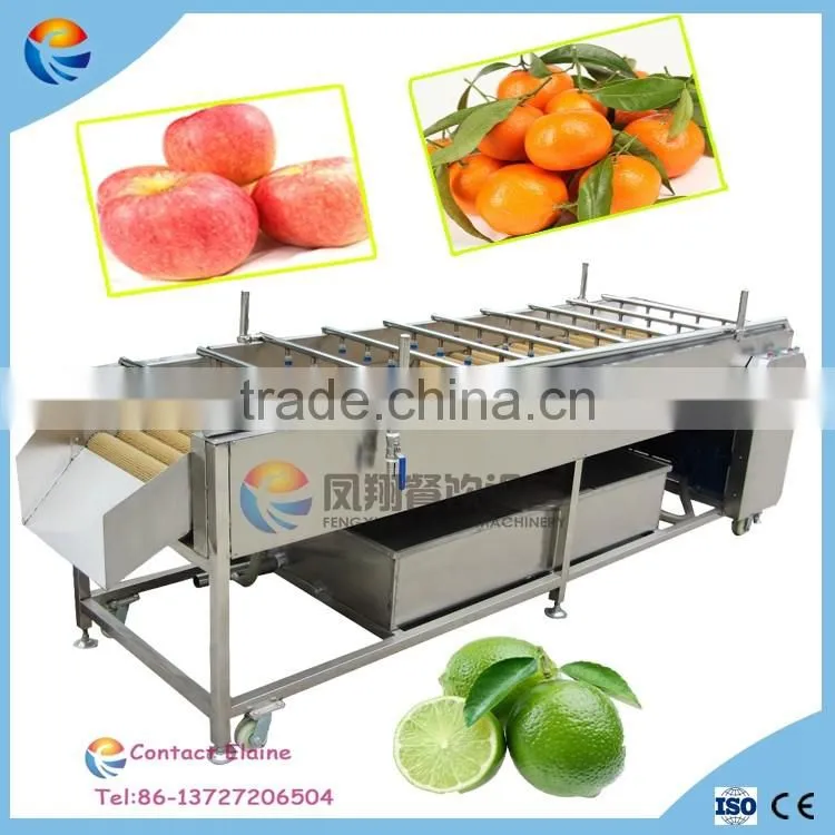 Industrial Watermelon/Orange/Apple Washing Machine with roller brushes