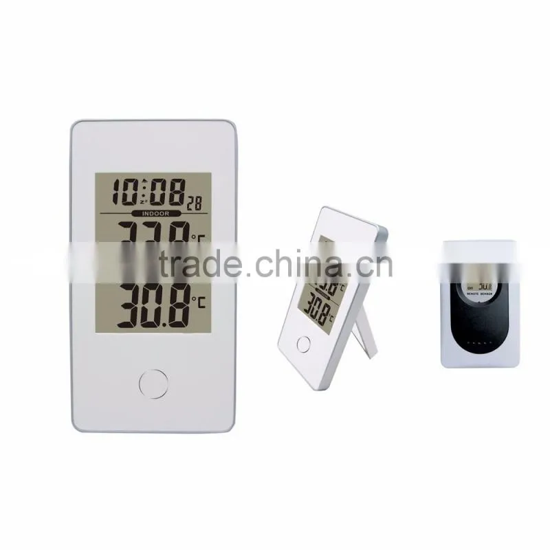 Portable Home/Office RCC Weather Station Black with Indoor Outdoor Thermometer Monitor Digital Alarm Clock