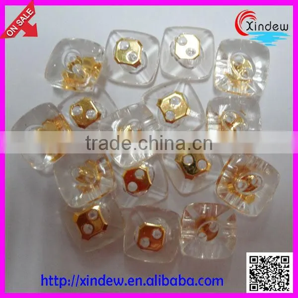 Fashion design leopard plating acrylic bottons/plating buttons/two holes button