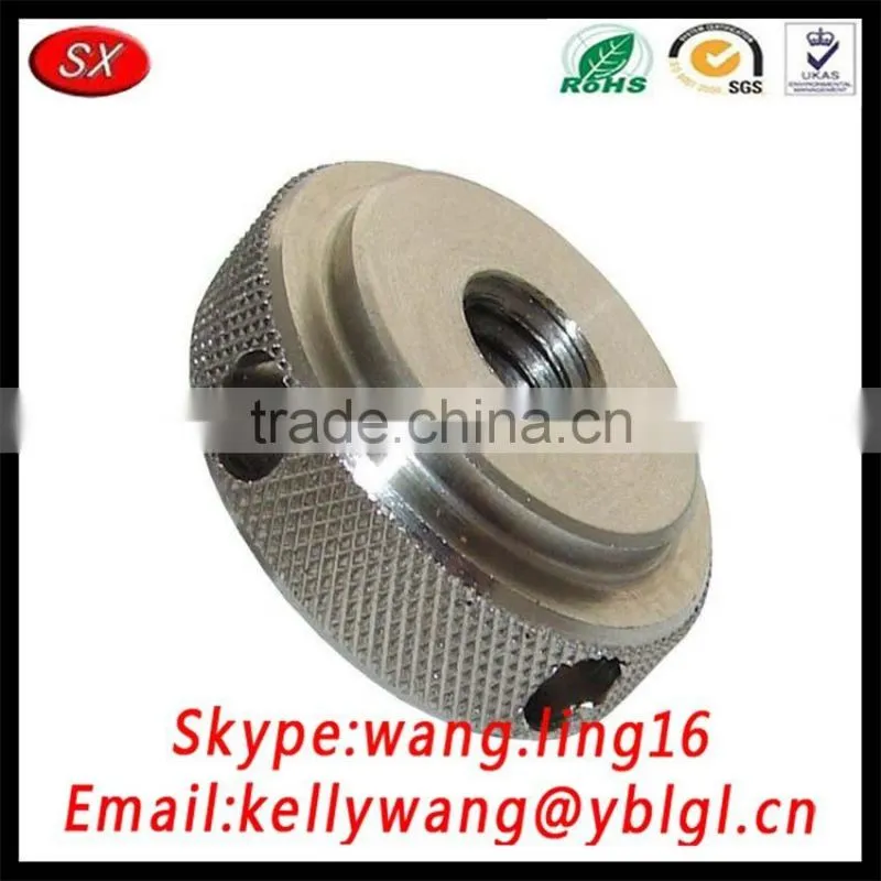 Precision Machined 300 Series Stainless Steel Diamond Knurled Nut,Thread Round Nuts 8-32 Thread Size, 3/8"